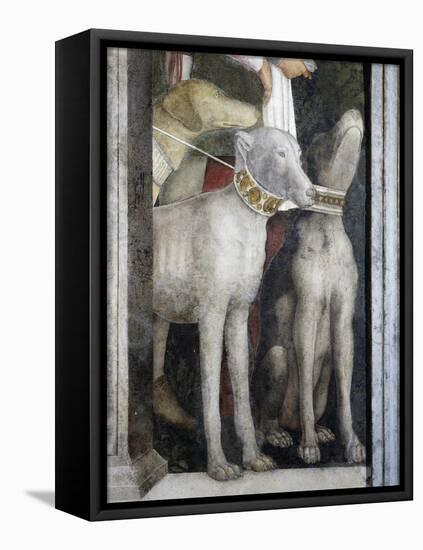 Molossian Dogs, Detail from Meeting Wall, 1465-1474-Andrea Mantegna-Framed Premier Image Canvas