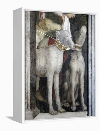 Molossian Dogs, Detail from Meeting Wall, 1465-1474-Andrea Mantegna-Framed Premier Image Canvas
