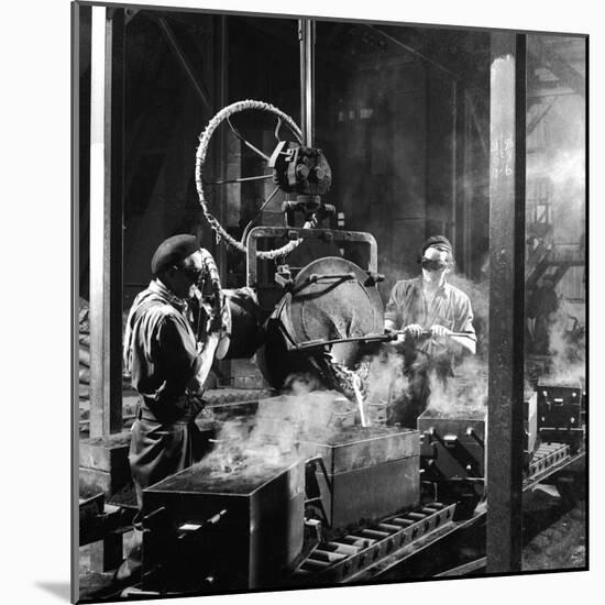 Molten Metal on a Production Line-Heinz Zinram-Mounted Photographic Print