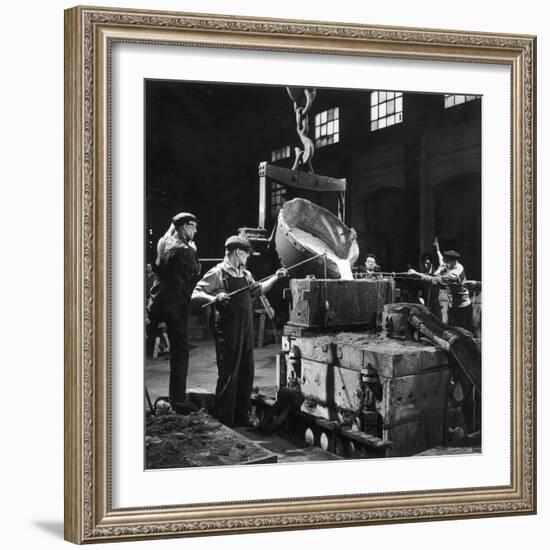 Molten Metal Poured into a Mould-Heinz Zinram-Framed Photographic Print