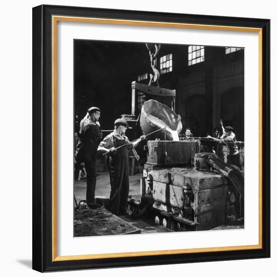 Molten Metal Poured into a Mould-Heinz Zinram-Framed Photographic Print