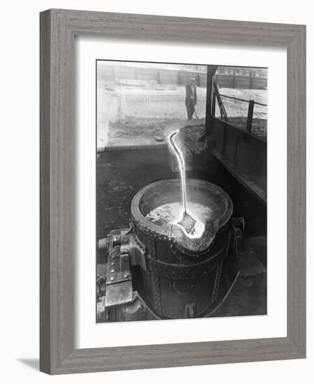 Molten Steel, Park Gate Iron and Steel Co, Rotherham, South Yorkshire, April 1955-Michael Walters-Framed Photographic Print