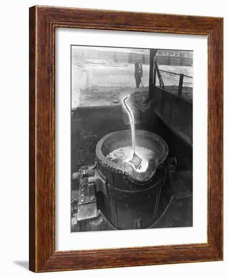 Molten Steel, Park Gate Iron and Steel Co, Rotherham, South Yorkshire, April 1955-Michael Walters-Framed Photographic Print