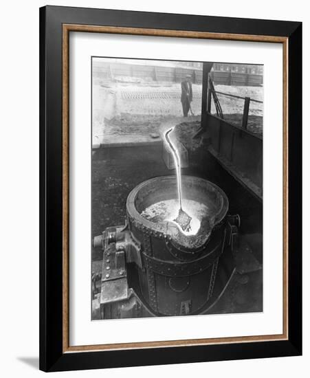 Molten Steel, Park Gate Iron and Steel Co, Rotherham, South Yorkshire, April 1955-Michael Walters-Framed Photographic Print