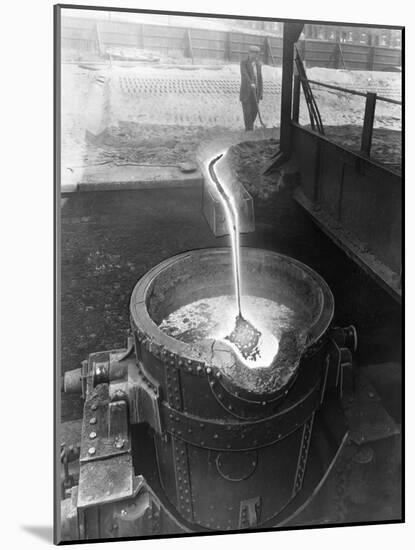 Molten Steel, Park Gate Iron and Steel Co, Rotherham, South Yorkshire, April 1955-Michael Walters-Mounted Photographic Print
