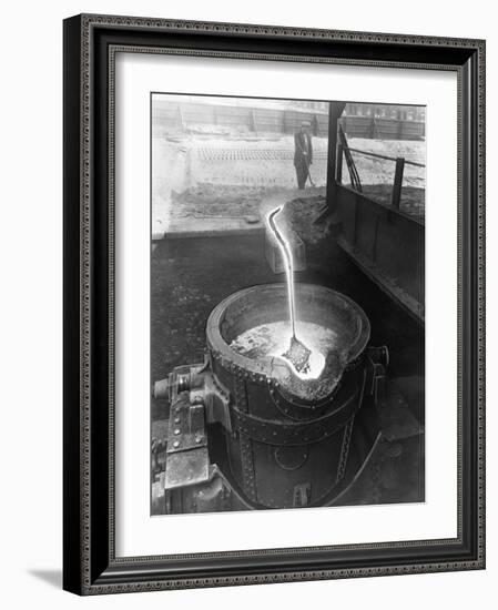 Molten Steel, Park Gate Iron and Steel Co, Rotherham, South Yorkshire, April 1955-Michael Walters-Framed Photographic Print