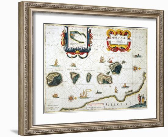 Moluccas: Spice Islands-Jan Blaeu-Framed Giclee Print