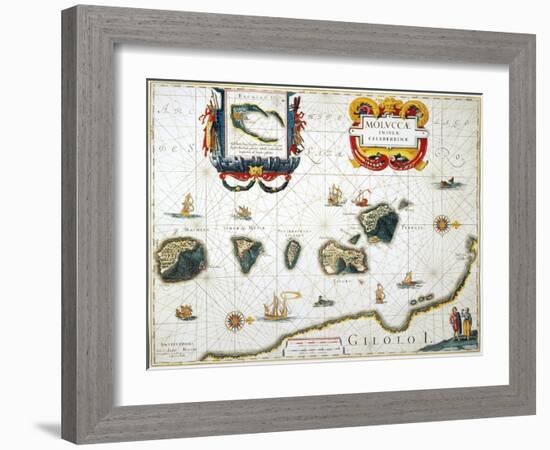 Moluccas: Spice Islands-Jan Blaeu-Framed Giclee Print