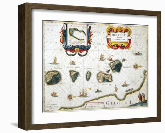 Moluccas: Spice Islands-Jan Blaeu-Framed Giclee Print