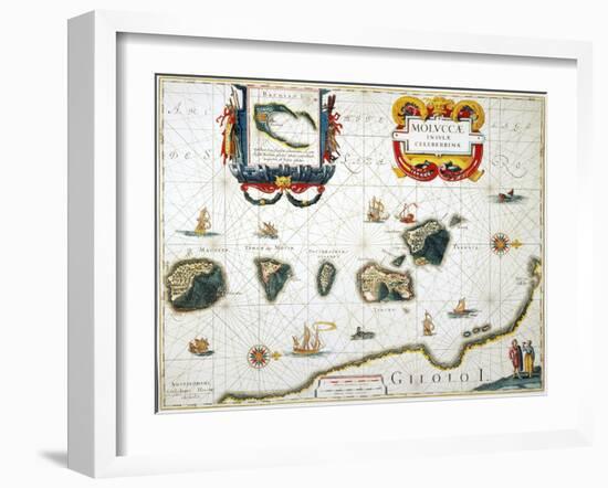 Moluccas: Spice Islands-Jan Blaeu-Framed Giclee Print