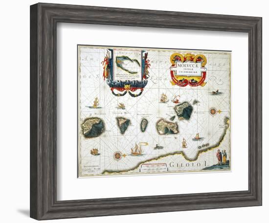 Moluccas: Spice Islands-Jan Blaeu-Framed Giclee Print