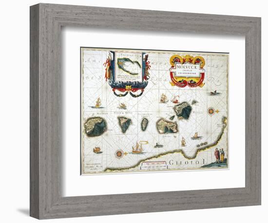 Moluccas: Spice Islands-Jan Blaeu-Framed Giclee Print