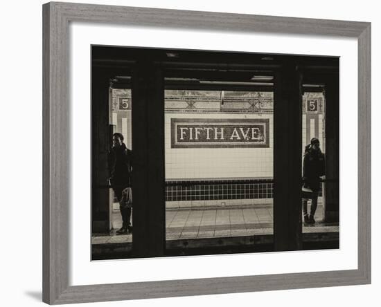 Moment of Life in NYC Subway Station to the Fifth Avenue - Manhattan - New York City-Philippe Hugonnard-Framed Photographic Print