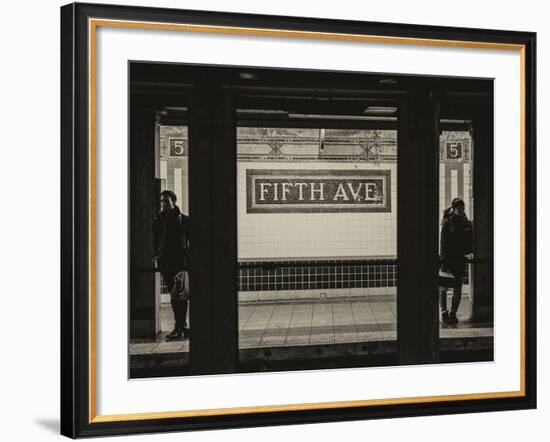 Moment of Life in NYC Subway Station to the Fifth Avenue - Manhattan - New York City-Philippe Hugonnard-Framed Photographic Print