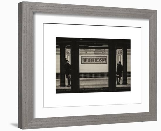 Moment of Life in NYC Subway Station to the Fifth Avenue - Manhattan - New York City-Philippe Hugonnard-Framed Art Print