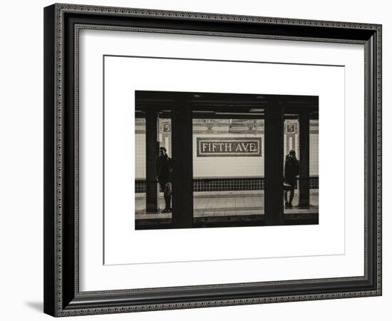 Moment of Life in NYC Subway Station to the Fifth Avenue - Manhattan - New York City-Philippe Hugonnard-Framed Art Print