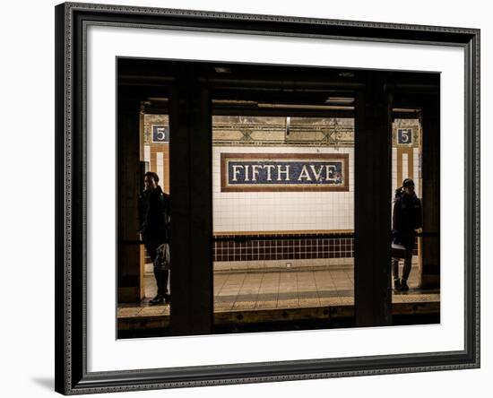 Moment of Life in NYC Subway Station to the Fifth Avenue - Manhattan - New York-Philippe Hugonnard-Framed Photographic Print