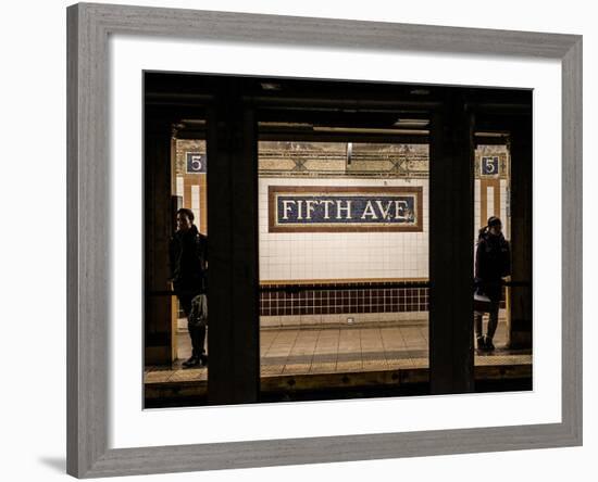 Moment of Life in NYC Subway Station to the Fifth Avenue - Manhattan - New York-Philippe Hugonnard-Framed Photographic Print