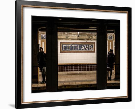 Moment of Life in NYC Subway Station to the Fifth Avenue - Manhattan - New York-Philippe Hugonnard-Framed Photographic Print