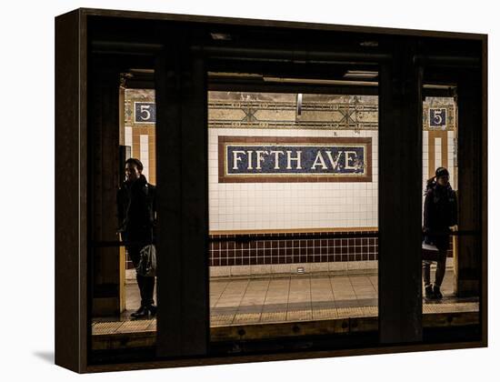 Moment of Life in NYC Subway Station to the Fifth Avenue - Manhattan - New York-Philippe Hugonnard-Framed Premier Image Canvas