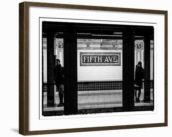 Moment of Life in NYC Subway Station to the Fifth Avenue - Manhattan - New York-Philippe Hugonnard-Framed Photographic Print