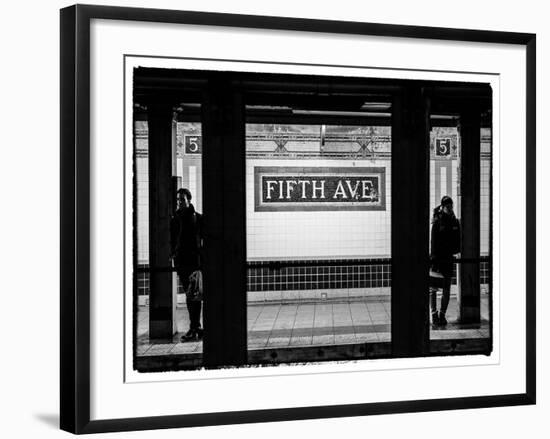 Moment of Life in NYC Subway Station to the Fifth Avenue - Manhattan - New York-Philippe Hugonnard-Framed Photographic Print