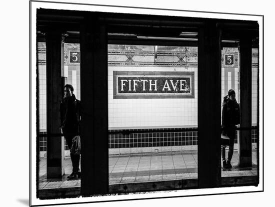 Moment of Life in NYC Subway Station to the Fifth Avenue - Manhattan - New York-Philippe Hugonnard-Mounted Photographic Print