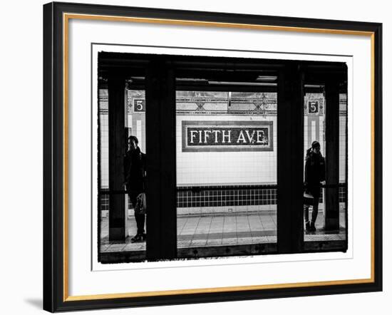 Moment of Life in NYC Subway Station to the Fifth Avenue - Manhattan - New York-Philippe Hugonnard-Framed Photographic Print