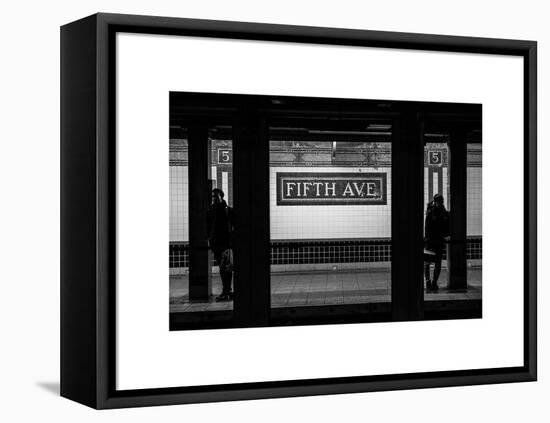 Moment of Life in NYC Subway Station to the Fifth Avenue - Manhattan - New York-Philippe Hugonnard-Framed Stretched Canvas