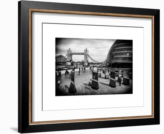 Moment of Life to City Hall with Tower Bridge - City of London - UK - England - United Kingdom-Philippe Hugonnard-Framed Art Print