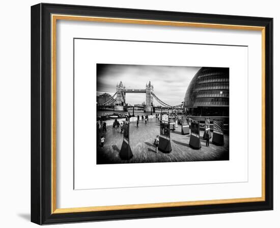 Moment of Life to City Hall with Tower Bridge - City of London - UK - England - United Kingdom-Philippe Hugonnard-Framed Art Print