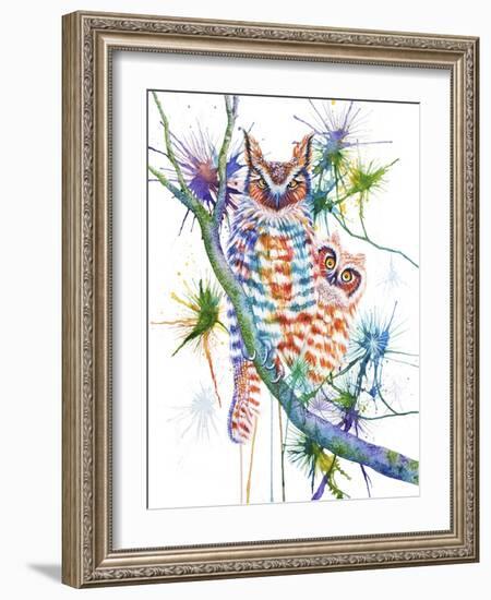 Momma and Baby Owl-Michelle Faber-Framed Giclee Print