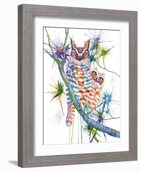 Momma and Baby Owl-Michelle Faber-Framed Giclee Print