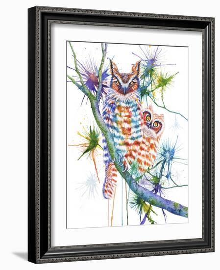 Momma and Baby Owl-Michelle Faber-Framed Giclee Print