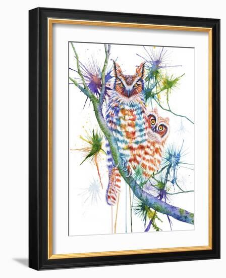 Momma and Baby Owl-Michelle Faber-Framed Giclee Print