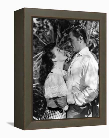 Mon passe defendu MY FORBIDDEN PAST by RobertStevenson with Ava Gardner and Robert Mitchum, 1951 (b-null-Framed Stretched Canvas