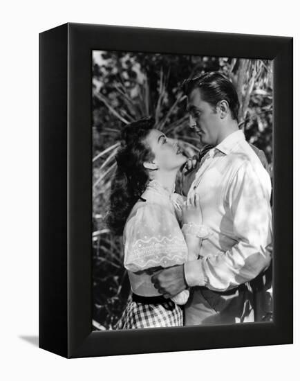 Mon passe defendu MY FORBIDDEN PAST by RobertStevenson with Ava Gardner and Robert Mitchum, 1951 (b-null-Framed Stretched Canvas