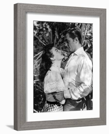 Mon passe defendu MY FORBIDDEN PAST by RobertStevenson with Ava Gardner and Robert Mitchum, 1951 (b-null-Framed Photo