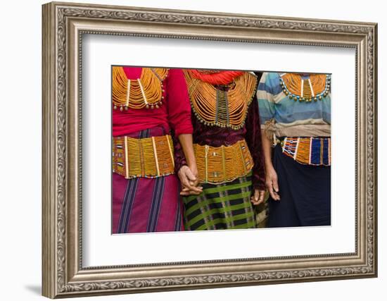 Mon Village Nagaland, northeast India, detail of the Deputy Queen and two friends-Ellen Clark-Framed Photographic Print