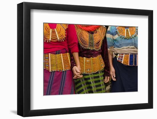 Mon Village Nagaland, northeast India, detail of the Deputy Queen and two friends-Ellen Clark-Framed Photographic Print