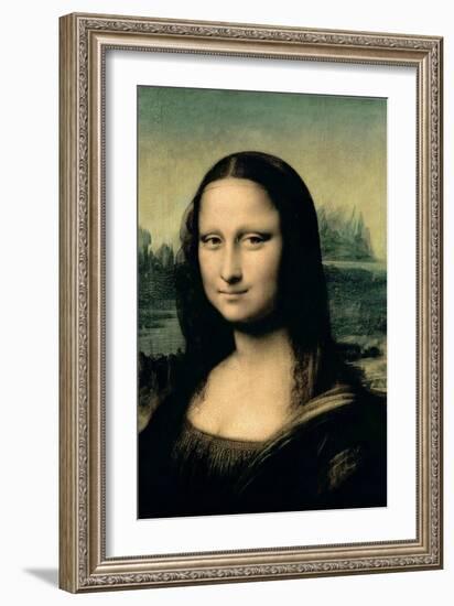 Mona Lisa, c.1507 (detail)-Leonardo da Vinci-Framed Giclee Print