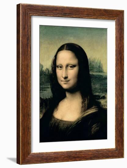 Mona Lisa, c.1507 (detail)-Leonardo da Vinci-Framed Giclee Print