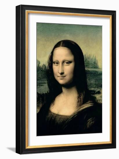 Mona Lisa, c.1507 (detail)-Leonardo da Vinci-Framed Giclee Print