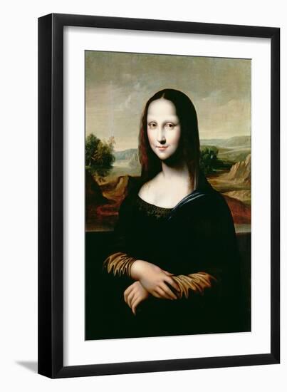 Mona Lisa, Copy of the Painting by Leonardo Da Vinci-Flemish-Framed Giclee Print