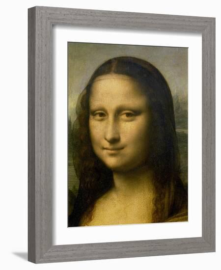 Mona Lisa, (Detail) 1503-1506-Leonardo da Vinci-Framed Giclee Print