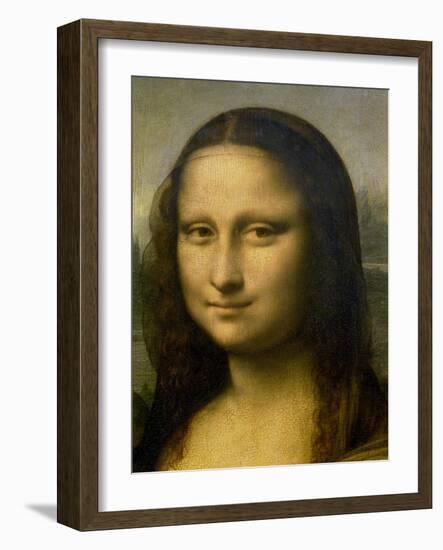 Mona Lisa, (Detail) 1503-1506-Leonardo da Vinci-Framed Giclee Print