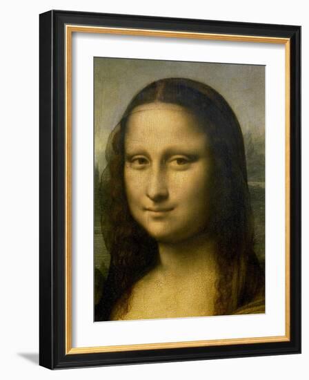 Mona Lisa, (Detail) 1503-1506-Leonardo da Vinci-Framed Giclee Print