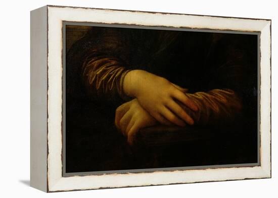 Mona Lisa, Detail of Her Hands, circa 1503-06-Leonardo da Vinci-Framed Premier Image Canvas