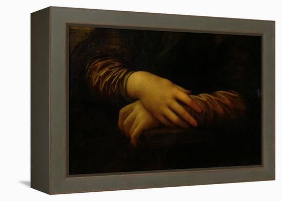 Mona Lisa, Detail of Her Hands, circa 1503-06-Leonardo da Vinci-Framed Premier Image Canvas