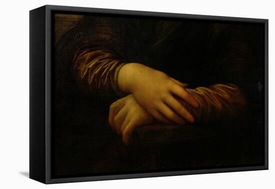 Mona Lisa, Detail of Her Hands, circa 1503-06-Leonardo da Vinci-Framed Premier Image Canvas